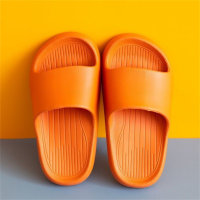 Pantuflas infantiles de color liso  naranja