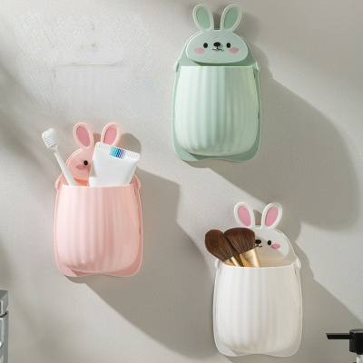 Punch-free wall-mounted storage rack rabbit cartoon storage rack