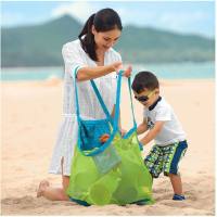 Summer children's beach mesh bag  Green
