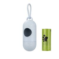 Garbage bag dispenser wheat straw environmentally friendly degradable dog poop bag to carry out  Multicolor