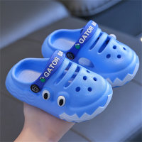 Children's hollow crocodile pattern sandals and slippers  Blue