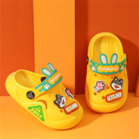 Toddler Cartoon Style Non-slip Crocs(Button Random)  Yellow