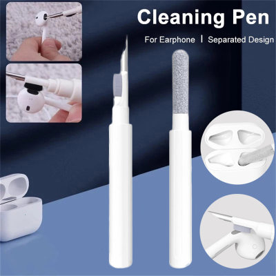 Penna per la pulizia della spina per auricolari Bluetooth portatile, set completo di penna per la pulizia della penna per la polvere, spazzola per la pulizia dei tappi per le orecchie