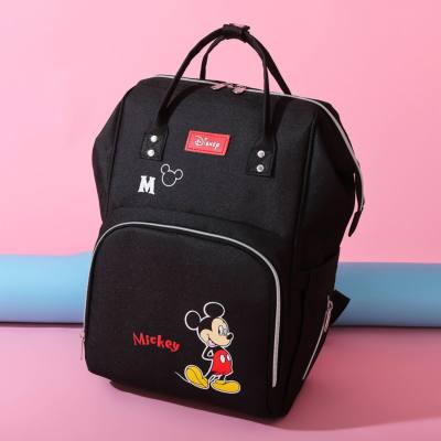Bolsa de mamá de dibujos animados, mochila para madre y bebé, mochila con estampado de Mickey, multifuncional, gran capacidad