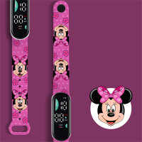 Children's cute Mickey cartoon bracelet watch  Hot Pink