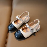 Baotou Pearl Sandals New Little Girls Soft Sole Princess Shoes  Silver