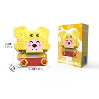 Loopy little beaver Ruby micro-particle cartoon building block toy ornaments  Multicolor