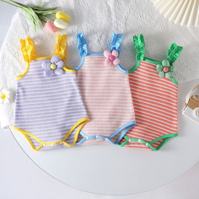 2022 New Baby Clothes Baby Summer Suspender Jumpsuit Internet Celebrity Princess Ha Yi Baby Girl Summer Clothes Trendy