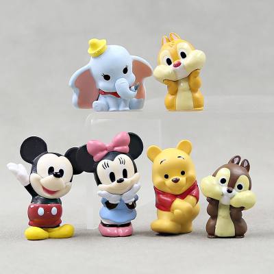 Conjunto de 6 peças de bonecas Mickey Minnie Winnie
