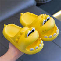 Children's non-slip soft sole dinosaur closed toe anti-collision sandals  Yellow