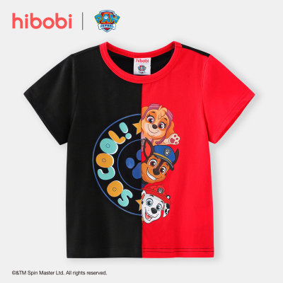 Camiseta hibobi x PAW Patrol Toddler Girls Doce Cute Printing Fly Sleeves T-shirt