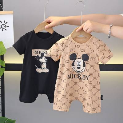 New summer baby short-sleeved jumpsuits Fashionable and thin baby cotton jumpsuits