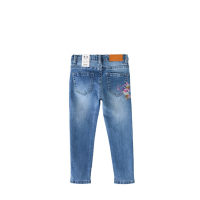 High waist girls jeans comfortable skin-friendly loose fashionable trendy brand all-match  Blue
