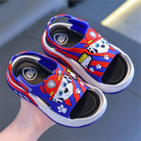 Children's cartoon pattern sports non-slip sandals  Deep Blue