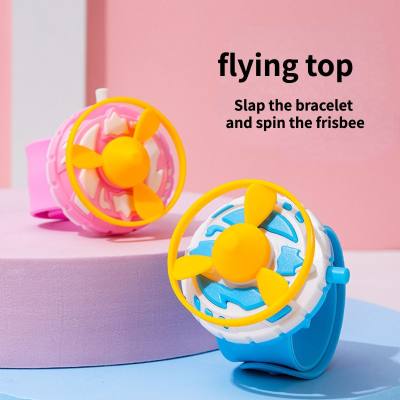 Orologio giocattolo per bambini con libellula in bambù, aereo a disco volante