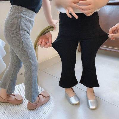 Leggings da ragazza, pantaloni a zampa d'elefante per bambina 2022 nuovi pantaloni da bambina attillati in stile coreano primaverili e autunnali, pantaloni alla moda