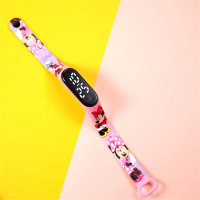 Children's Mickey and Minnie cartoon print LED watch  Multicolor