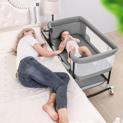 سرير أطفال حديثي الولادة سرير أطفال محمول وسلة نوم للأطفال على الطراز الأوروبي سرير قابل للطي متعدد الاستخدامات