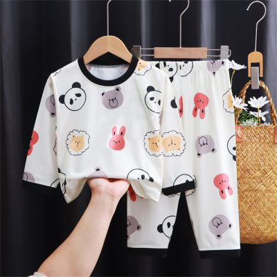 Boys' new children's clothing home clothes soft skin-friendly medium and large children's pajamas long-sleeved suit