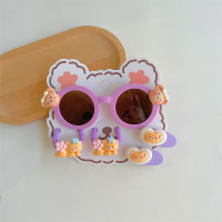 Children's 5-piece set of bear fun sunglasses  Purple