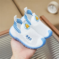 Chaussures de sport décontractées creuses à maille unique respirantes et absorbant la sueur pour enfants  Bleu