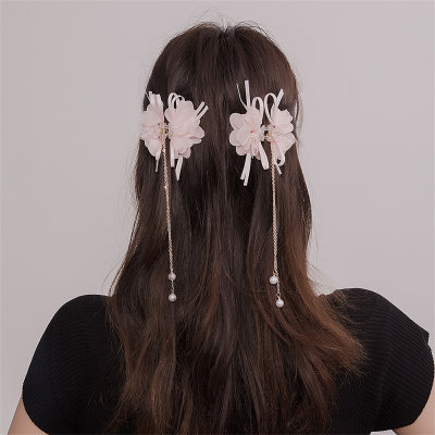 Girls' Floral Style Pearls Hair Clip