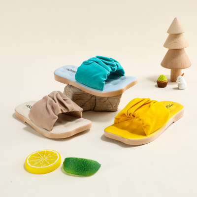 Kid Girl Solid Color Slide Sandals