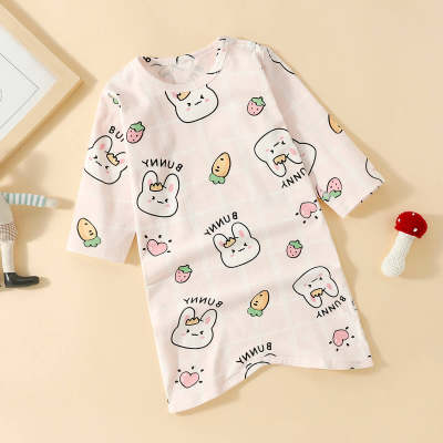 Toddler Animal Printed Long-sleeve Nightgown