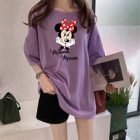Top de camiseta multicolor de Mickey con dibujos animados para adolescentes  Púrpura