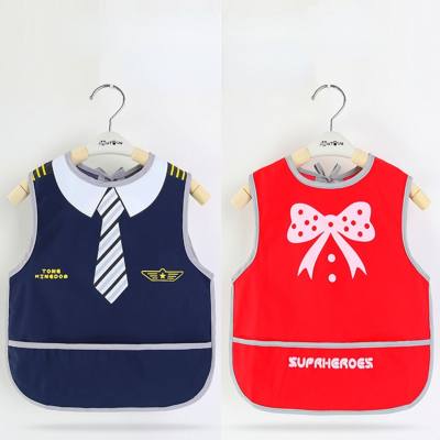Children's overalls sleeveless vest bib baby eating waterproof and dirt-proof apron spring and summer thin style reverse coat