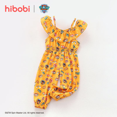 hibobi x PAW Patrol Toddler Girls Casual Printing Cartoon Ruffle Overalls