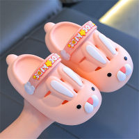 Children's bear and rabbit cartoon pattern sandals  Pink
