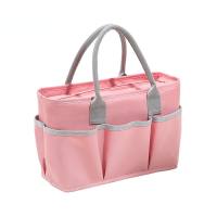 Nouveau sac à main pour femmes sac de rangement multi-poches sac à déjeuner feuille d'aluminium épaissi sac de rangement à main de grande capacité  Rose