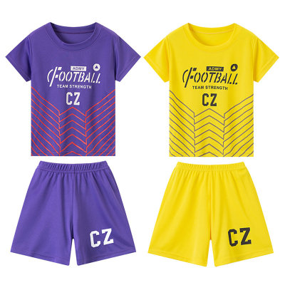 Children's sportswear boys suit summer short-sleeved two-piece suit medium and large children's quick-drying clothes boys summer suit
