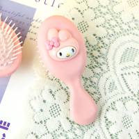 Airbag Comb Cute Mini Folding Comb Air Cushion Comb Home Scalp Massage Comb Women's Long Hair Hair Comb  Pink