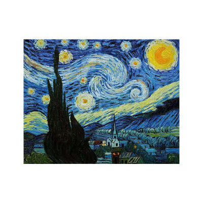 Van Gogh's Classic Painting: Starry Night and Starry Sky 40 * 50DIY Diamond Painting 30 * 40 Full Diamond 5D Round Diamond Handmade Dot Diamond Painting