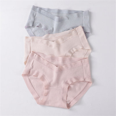 New maternity underwear pure cotton antibacterial low waist belly support breathable comfortable elastic mid-to-late pregnancy underwear large size