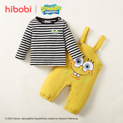Bob Esponja Calça Quadrada × camiseta e macacão com listras hibobi