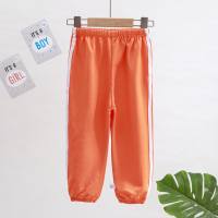 Children's anti-mosquito pants summer thin breathable solid color air-conditioned pants boys' lanterns children's trousers baby children's pants  Orange