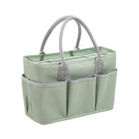Nuevo bolso de mano para mujer, bolsa de almacenamiento, bolsa de almuerzo con múltiples bolsillos, bolsa de almacenamiento de gran capacidad de mano gruesa de papel de aluminio  Verde claro