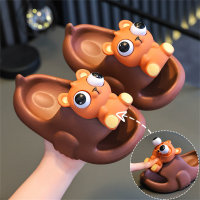 Sandalias infantiles divertidas con dibujos animados en 3D.  Chocolate