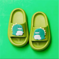 Children's dinosaur pattern slippers cartoon cute slippers  Green