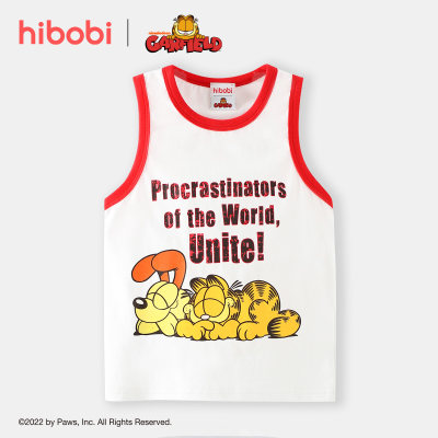 hibobi x Garfield Toddler Boy Basic Cotton Cartoon Contrast Color Vest