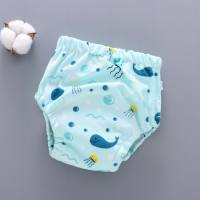 Baby training pants washable 6-layer gauze diaper pocket learning pants baby cloth diapers breathable diaper pants spring and summer  Multicolor