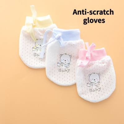 Baby physical anti-scratch and anti-hand-eating mesh gloves