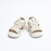 Toddler Boy Solid Color Open Toed Velcro Sneakers  Beige