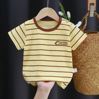 Novas camisetas de manga curta para crianças meninas roupas de verão bebê verão roupas infantis meninos topos  Multicolorido