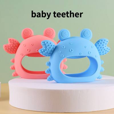 Silicone teether to prevent sucking fingers and soothe children's teether