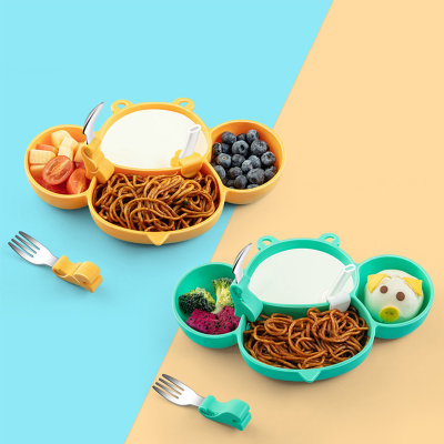 Plato de gel de sílice para bebé dividido en plato para niños plato de comida suplementario especial grado alimenticio