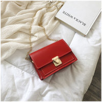 Fashionable solid color women's bag single shoulder crossbody bag, stylish and simple  Red